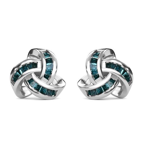 Blaue Diamant-Ohrringe - 0,15 ct. image number 0