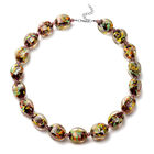 Lila Muranoglas Stil Halskette ca. 53+5 cm