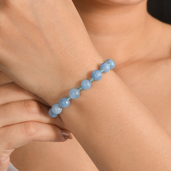 EverTrue Milchiges Aquamarin und blaues Apatit 19+5cm Armband - 58 ct. image number 2