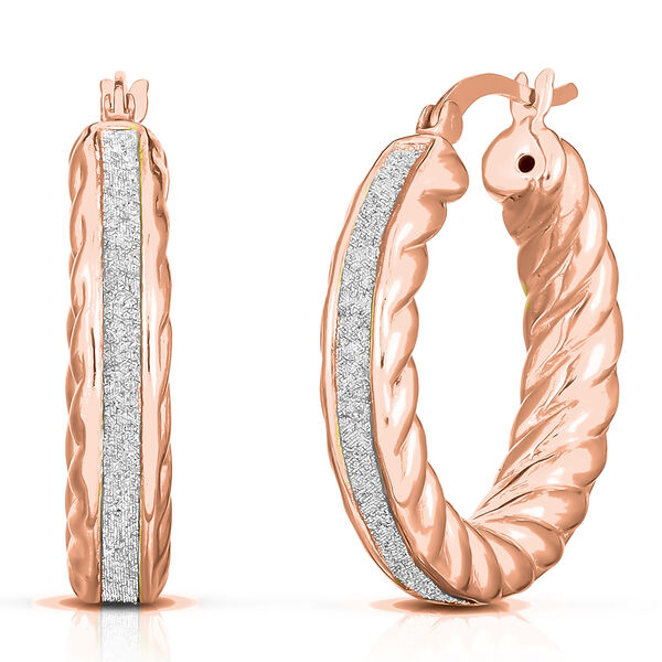 925 Silber ros&eacute;vergoldetOhrringe ca. 5,20g