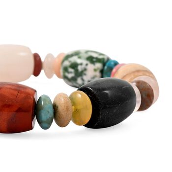 Mehrfarbig Edelsteine Armband Flexibel (7-8 Werktage Lieferzeit) ca. 174.45 ct