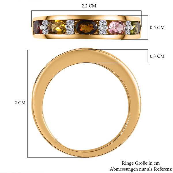 AA Multi-Turmalin und Zirkon Ring - 1,08 ct. image number 7