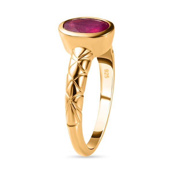 Afrikanischer Rubin Ring, 925 Silber vergoldet, ca. 1,85 ct image number 4