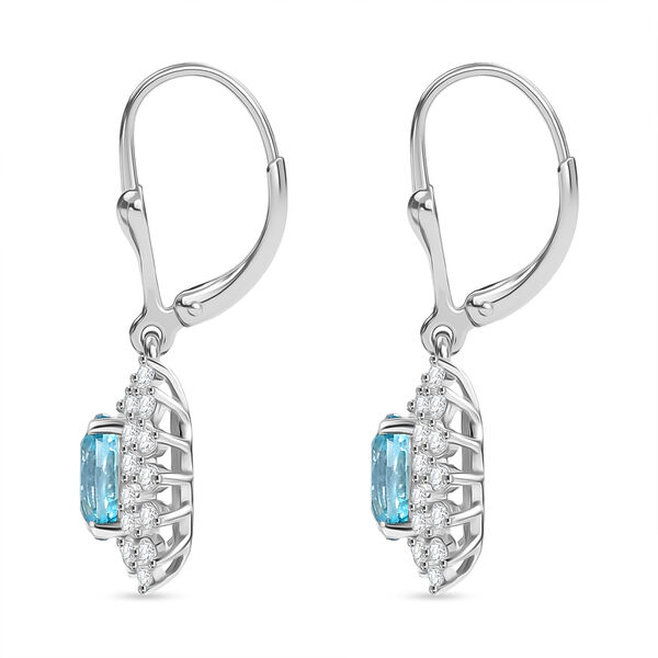 D'Joy AA blaue und weiße Zirkon Ohrringe - 3,79 ct. image number 3