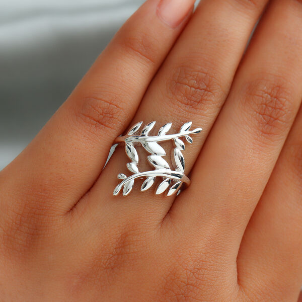 ALLORO Bypass-Ring mit Blattmotiven image number 3