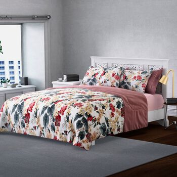 Serenity Night - 4-teiliges 100% Maulbeerseide Steppdecken-Set, Mehrfarbig