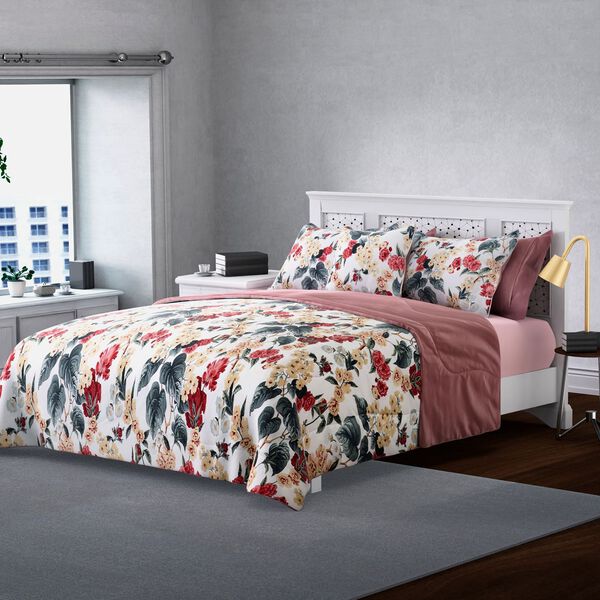 Serenity Night - 4-teiliges 100% Maulbeerseide Steppdecken-Set, Mehrfarbig