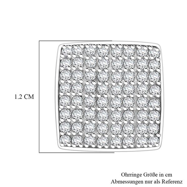 Lustro Stella Weißer Zirkonia Ohrringe 925 Silber rhodiniert image number 5