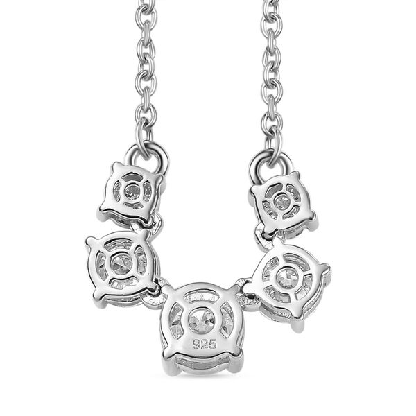 Moissanit 45cm Halskette, 925 Silber 750 rhodiniert - 2,14 ct. image number 5