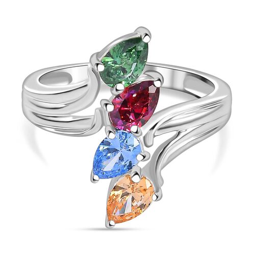 J Francis gefertigt mit Swarovski - Mehrfarbiger Swarovski Zirkonia-Ring image number 0