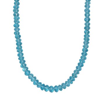 D'Joy AA Blauer Apatit Halskette ca. 45 cm 925 Silber rhodiniert ca. 84,70 ct.