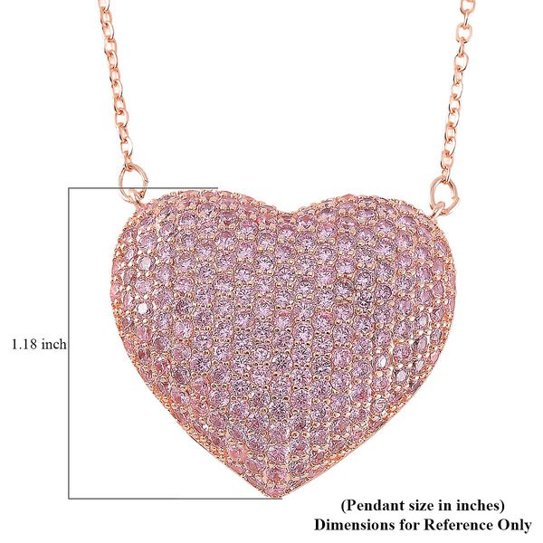 Rosa Zirkonia Halskette ca. 50 cm Nickelfreies Messing (7-8 Werktage Lieferzeit) 3.00 ct image number 6