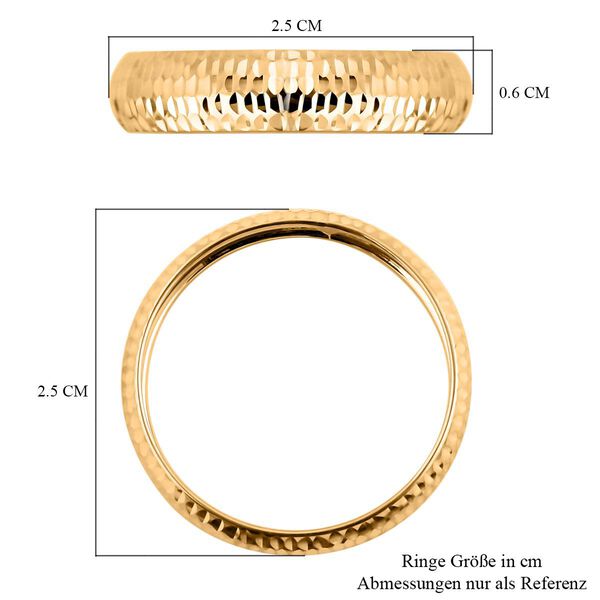 Strukturierter Bandring in 585 Gelbgold image number 4