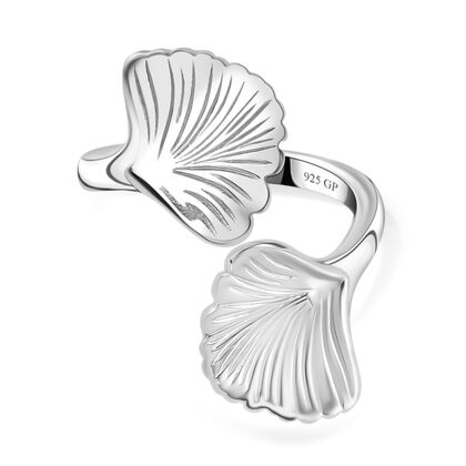 GP Italienische Garten Kollektion - Silbener Blatt-Ring, 925 Silber rhodiniert (Gr&ouml;&szlig;e 20.00)