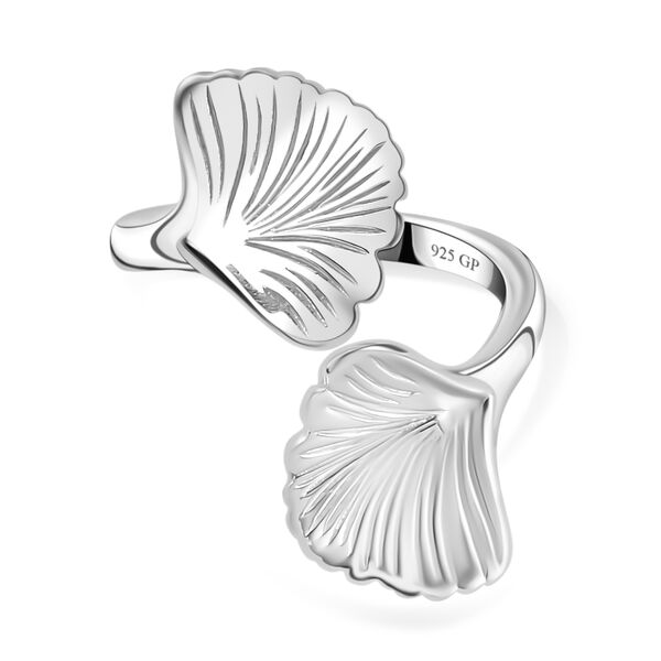 GP Italian Garden Kollektion - Blatt- und blauer Saphir-Ring, 925 Silber rhodiniert