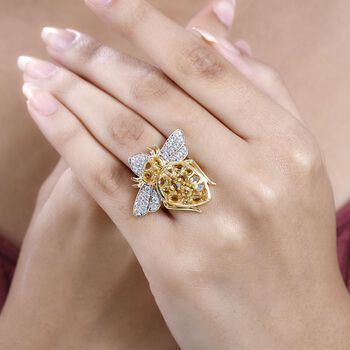 GP Italian Garden Kollektion- AA Citrin und Zirkon-Ring - 3,43 ct.