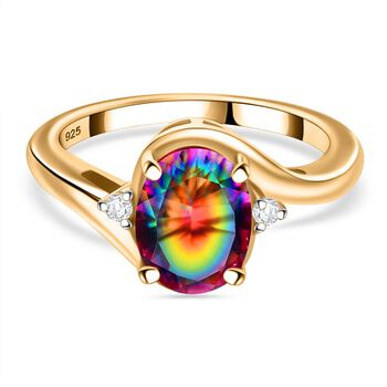 Nebel Quarz und Zirkon Ring - 2,13 ct.