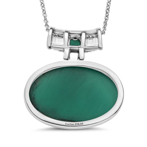 Verde Onyx Schmuckset Edelstahl ca. 80.50 ct image number 5