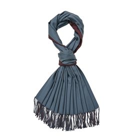 Eleganter doppelseitiger Schal mit Fransen, 68x180cm, Braun