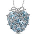 Himmelblauer Topas Schmuckset 925 Silber rhodiniert ca. 8.97 ct