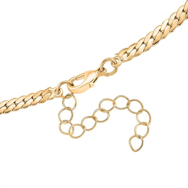 Verstellbares Schlangenketten Y-Collier, flexibel, Goldfarben image number 5