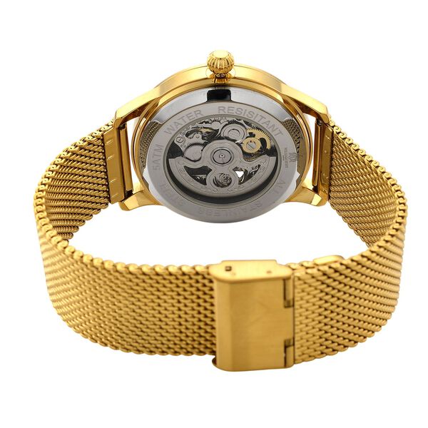 WILLIAM HUNT Armbanduhr, 21,59cm, SEIKO Automatik, Saphirglas, 5 ATM, IP-goldfarben image number 7