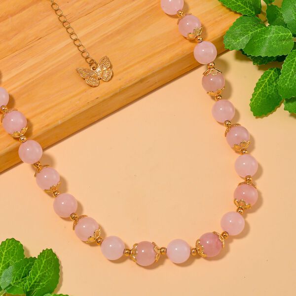 Rosenquarz Halskette, 45 cm - 420 ct. image number 2