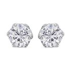 Moissanit Ohrringe 925 Silber rhodiniert ca. 0.89 ct