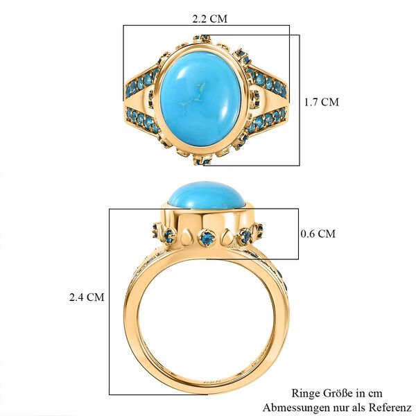 AA Sleeping Beauty Türkis und Neon Apatit Ring - 4,68 ct. image number 7