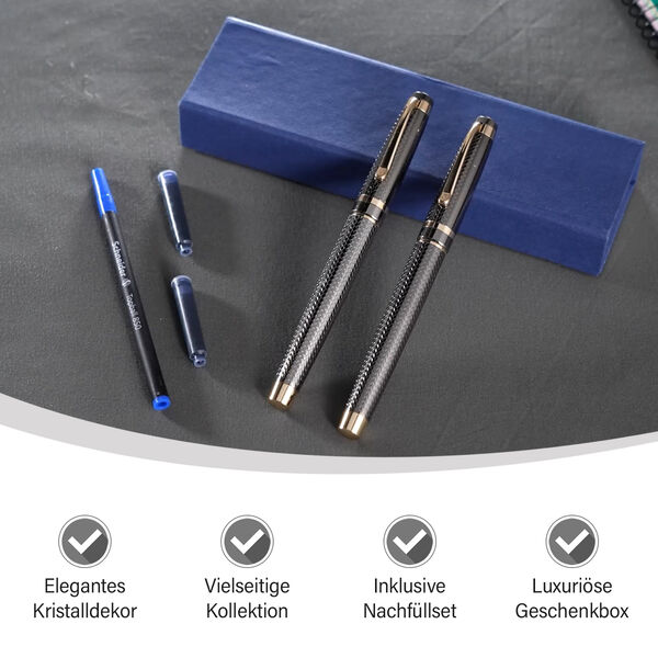 2er-Set F&uuml;llfederhalter und Tintenschreiber, schwarz image number 4