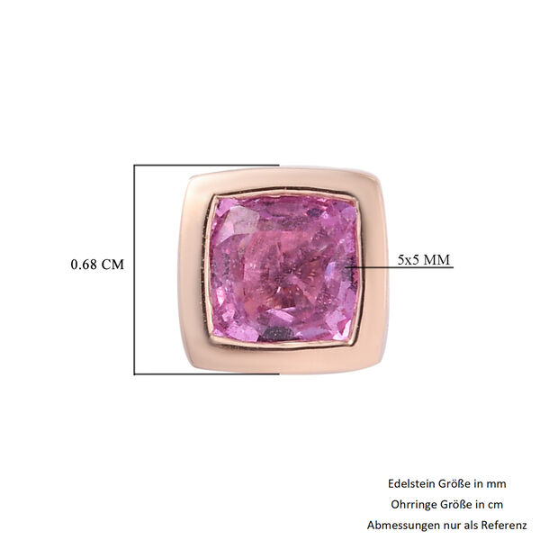 AA Rosa Saphir-Ohrstecker, 375 Ros&eacute;gold ca. 1.27 ct image number 6