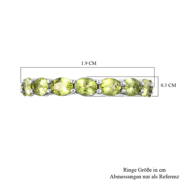 Natürlicher Peridot-Ring, 925 Silber platiniert  ca. 3,10 ct image number 7