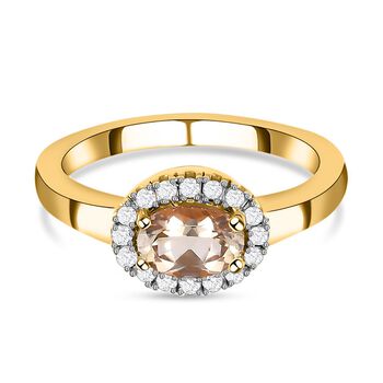 AAA Turkizit und wei&szlig;er Zirkon-Ring - 1,09 ct.