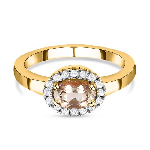 AAA Turkizit und weißer Zirkon-Ring - 1,09 ct. image number 0