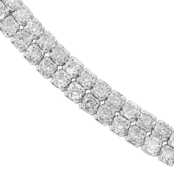 LUSTRO STELLA - wei&szlig;e Zirkonia-Halskette, ca. 45 cm, 925 Silber rhodiniert ca. 27,67 ct image number 3