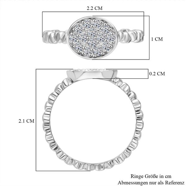 LUXURIANT SI-GH Labor Diamant Ring, 925 Silber rhodiniert - 0,35 ct. image number 5
