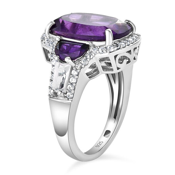 Afrikanischer Amethyst-Ring, 925 Silber platiniert  ca. 7,67 ct image number 5