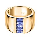 Tansanit Zirkonia Ring, Goldfarben (Größe 17.00)