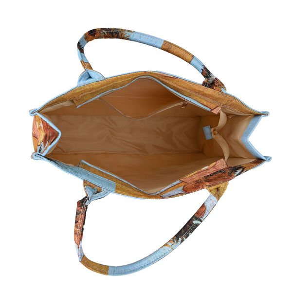 2-teiliges Taschenset - 40x12x35cm Shopper und 20x11x2cm Handytasche, Sonnenblumen von Van Gogh image number 4