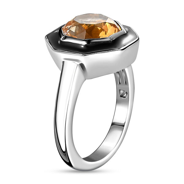 Citrin Ring, 925 Silber platiniert  ca. 2,61 ct image number 7