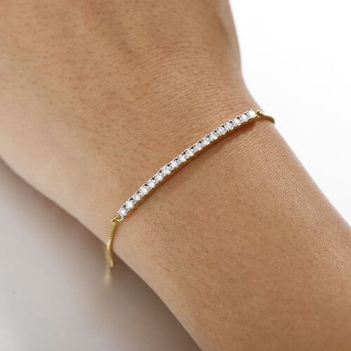 LUXURIANT DIAMOND- SI-GH Labor Diamant 20cm Armband, 925 Silber 750 Gelbgold Vermeil - 1 ct. image number 3