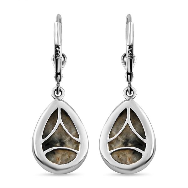 Nat&uuml;rliche Yooperlith-Ohrringe, 925 Silber platiniert ca. 10.21 ct image number 5