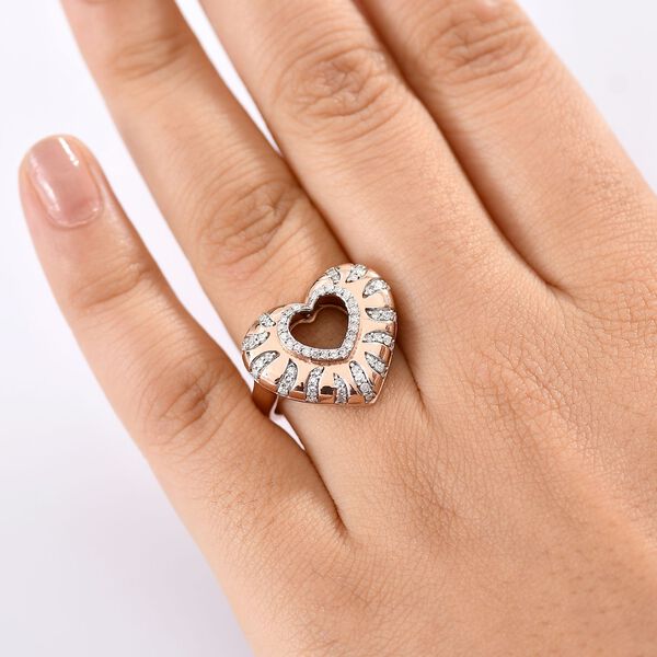 LUXURIANT SI Labor Diamant Ring, 925 Silber E-Beschichtung Ros&eacute;gold - 0,36 ct. image number 3