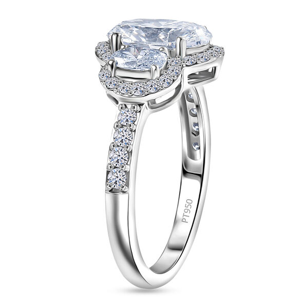 LUXURIANT DIAMOND - Lab Grown Diamant VS-EF IGI zertifiziert Ring, 950 Platin (Gr&ouml;&szlig;e 17.00) ca. 2.50 ct image number 5