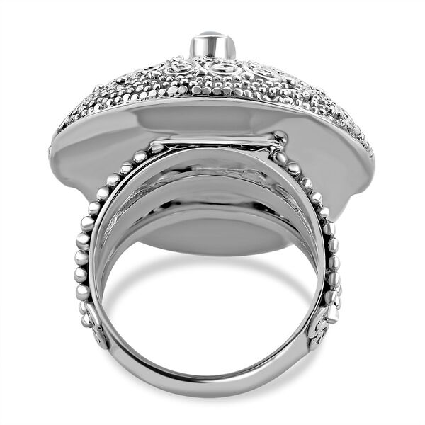 Sajen Silver- Ochse Knochen und natürlicher, äthiopischer Welo-Opal-Ring - 32,77 ct. image number 4