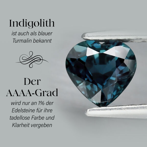 RHAPSODY AAAA Monte Belo Indigolith und VS-EF Diamant Anh&auml;nger in 950 Platin - 1,11 ct. image number 4