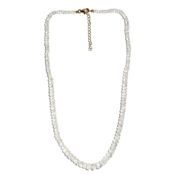 AA Regenbogen Mondstein Halskette, 45 cm - 85 ct.