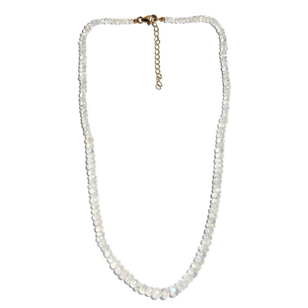 AA Regenbogen Mondstein Halskette, 45 cm - 85 ct. image number 3