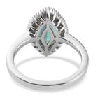 Grandidierit und Diamant Halo Ring 925 Silber Platin-Überzug image number 5