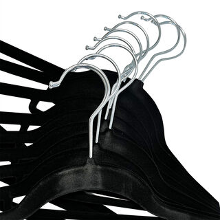 10er Set - Kleiderbügel mit Samt überzogen, Anti-Rutsch